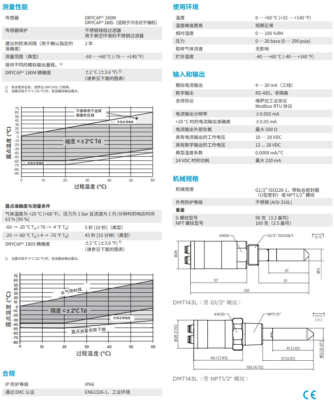 露點(diǎn)變送器DMT143L
